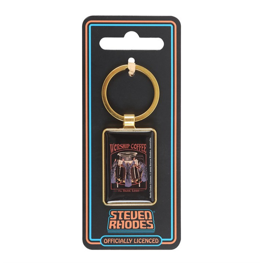 Worship Coffee Keyring by Steven Rhodes