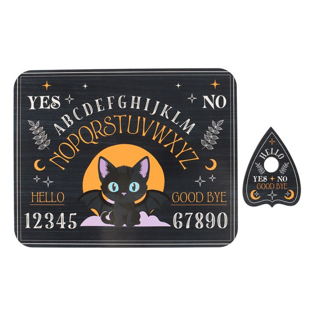 Cute and Creepy Bat Cat Talking Board with Planchette