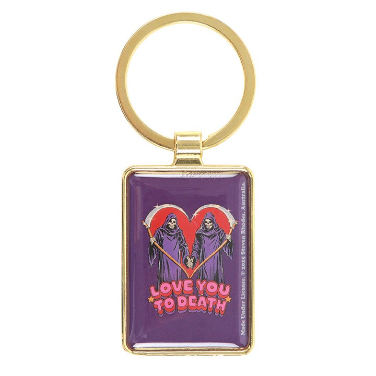 Love You To Death Keyring by Steven Rhodes