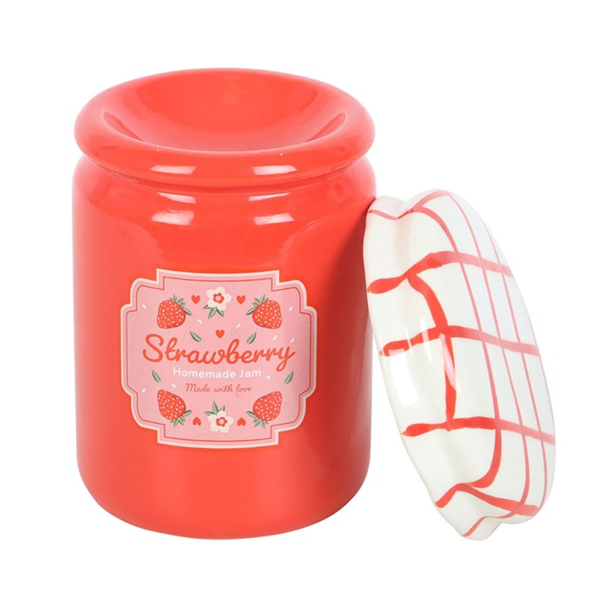 *Strawberry Jam Jar Ceramic Oil Burner and Wax Warmer (12/24)