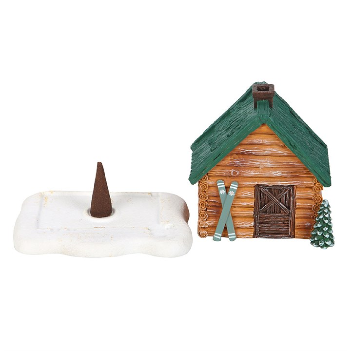 Cabin Ski Chalet Incense Cone Holder