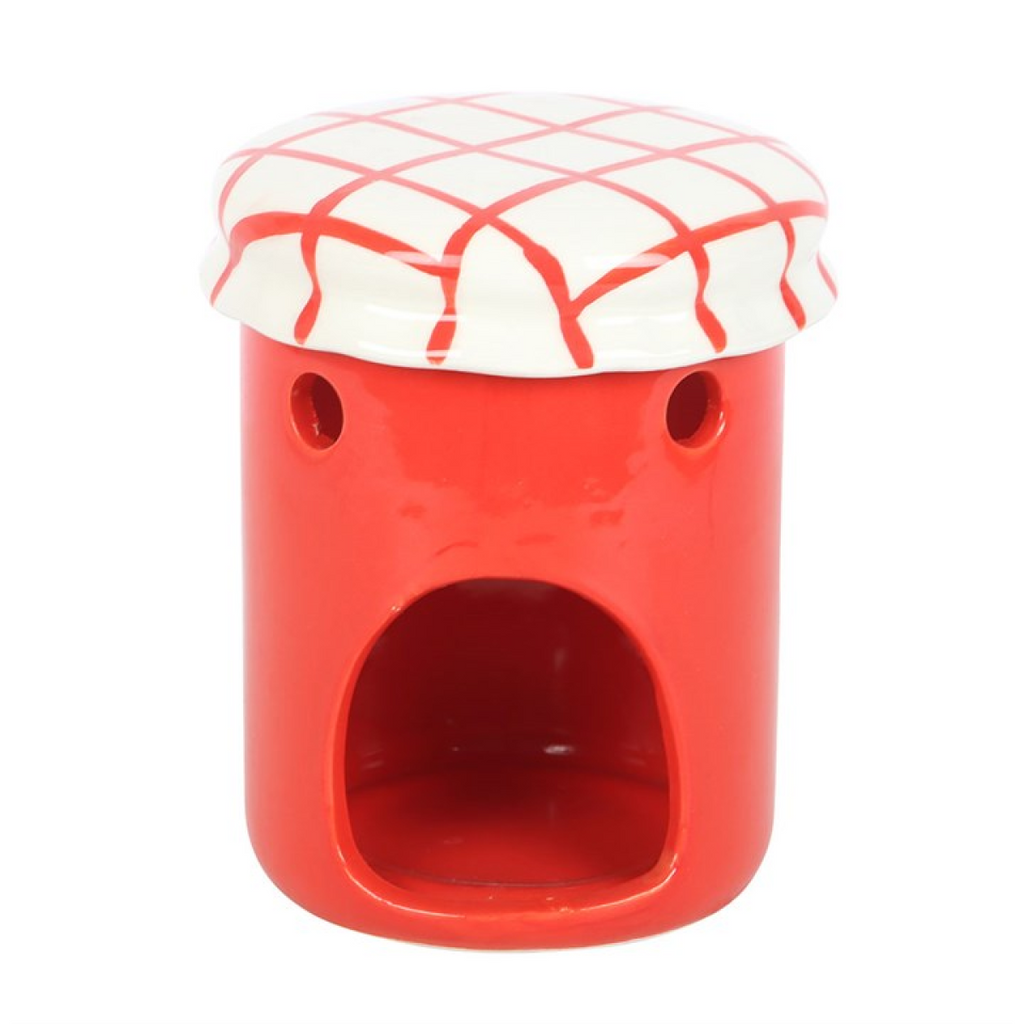 *Strawberry Jam Jar Ceramic Oil Burner and Wax Warmer (12/24)