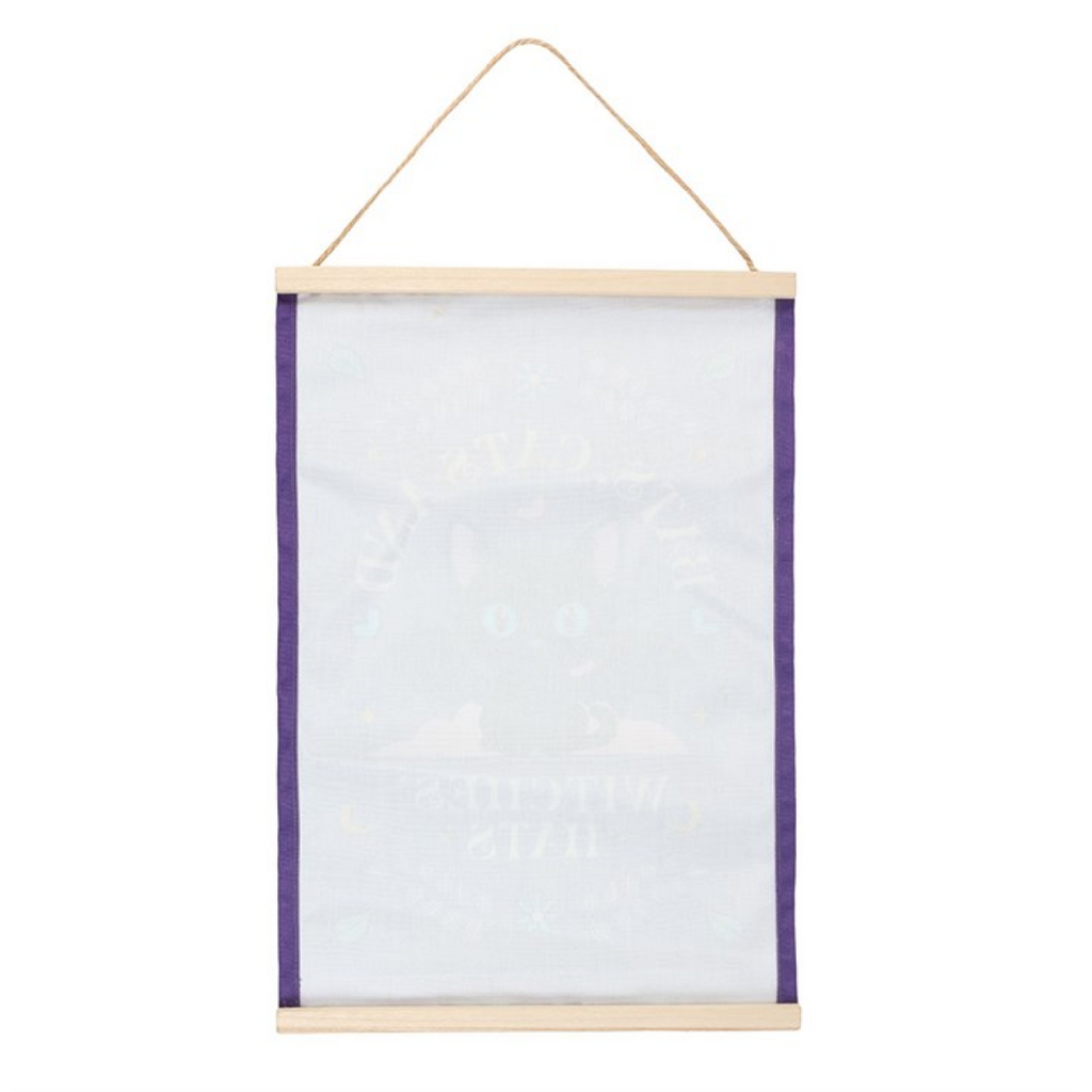Bats, Cats and Witches Hats Fabric Wall Hanging