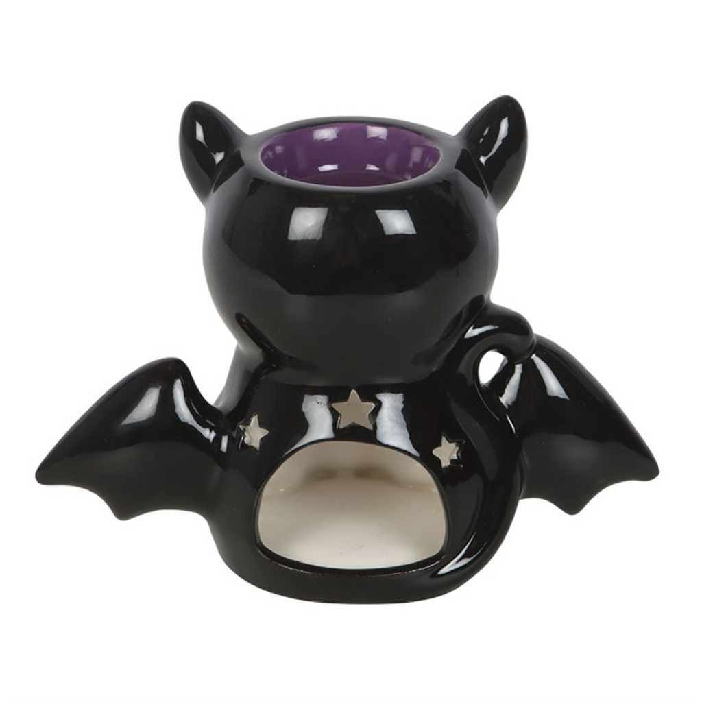 *Cute and Creepy Bat Cat Shaped Ceramic Oil Burner and Wax Warmer(12/24)