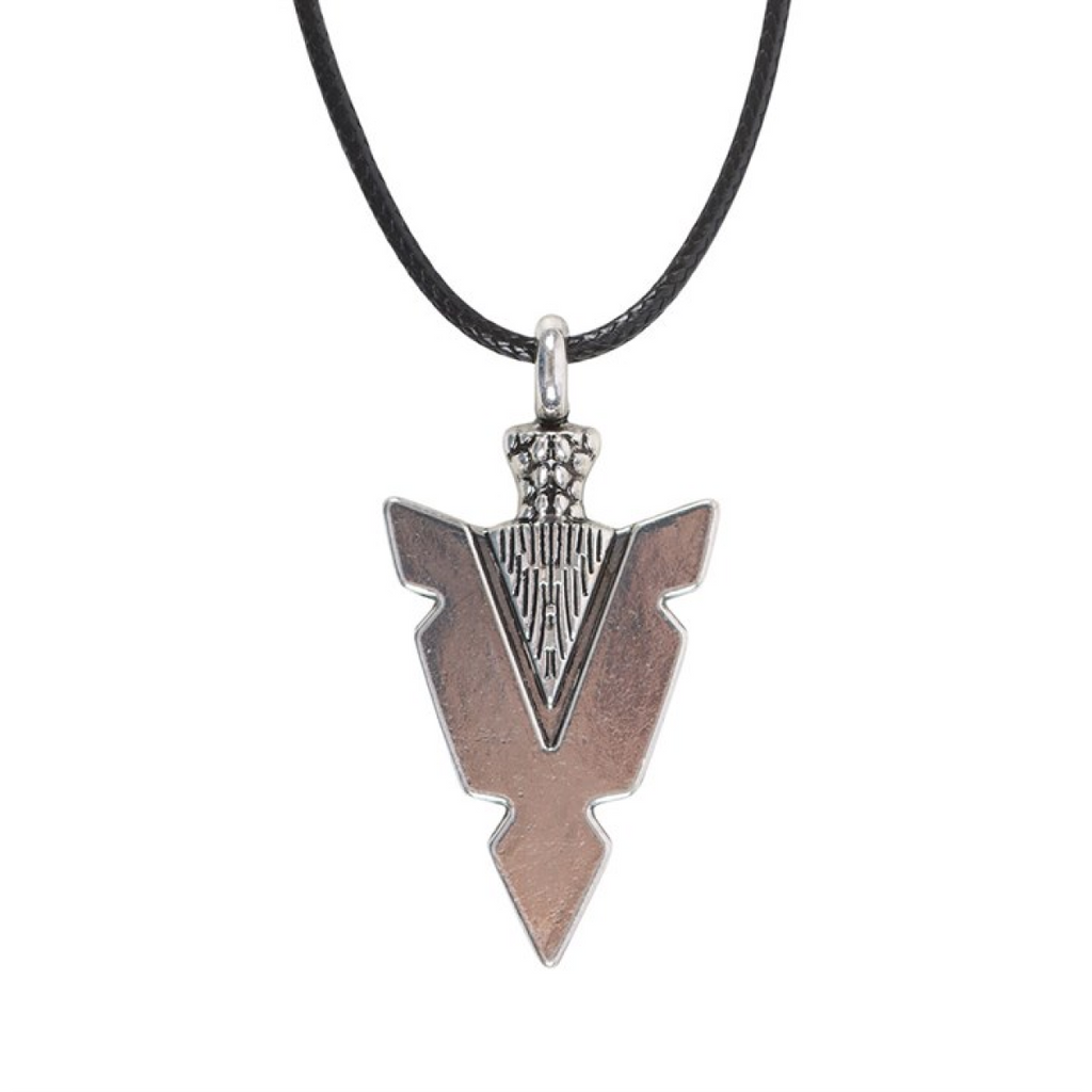 Arrowhead of Strength Viking Cord Necklace