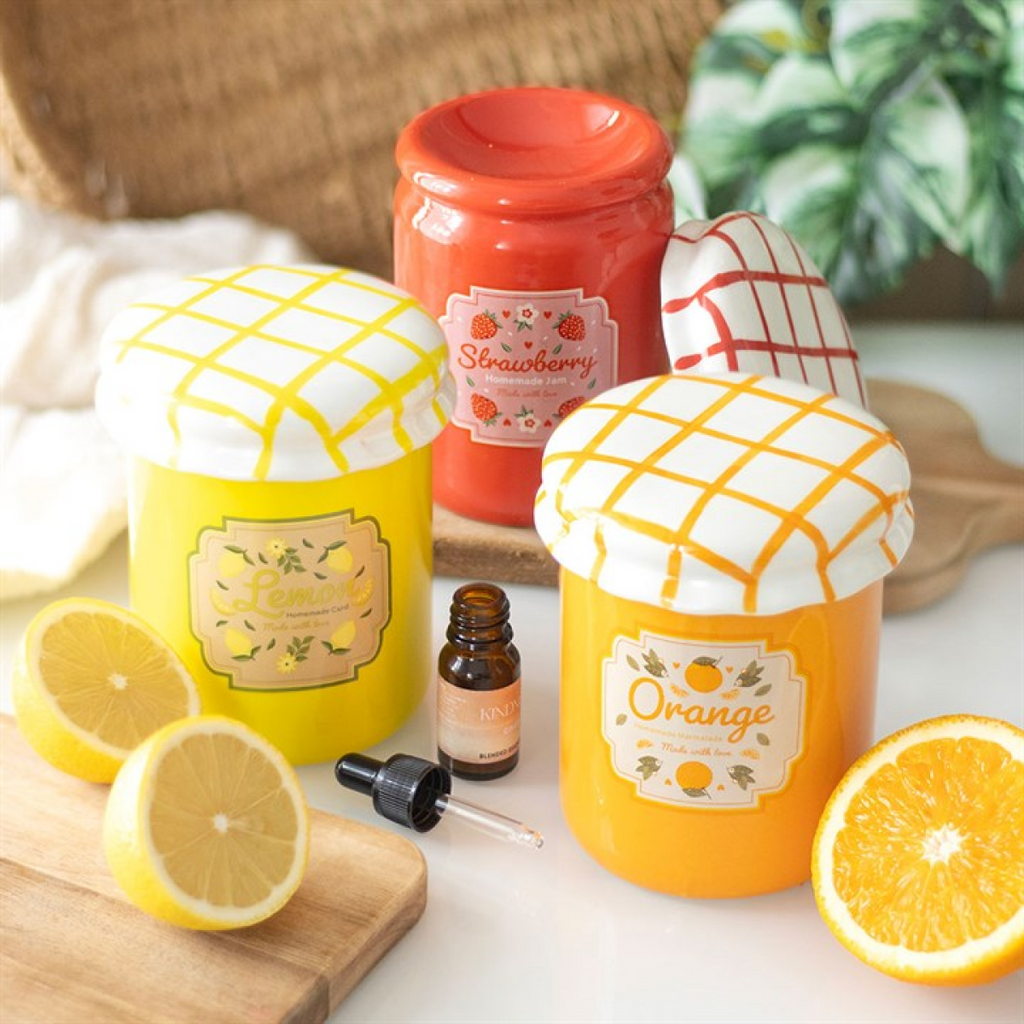 *Lemon Curd Jar Ceramic Oil Burner and Wax Warmer (12/24)