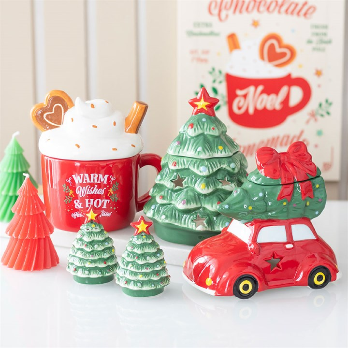 *Nostalgic Car with Christmas Tree Ceramic Oil Burner (12/24)
