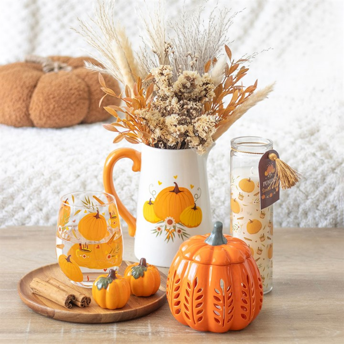 *Orange Autumn Days Cut Out Pumpkin Ceramic Oil Burner and Wax Warmer (9/18)