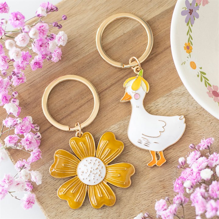 Yellow Daisy Keyring