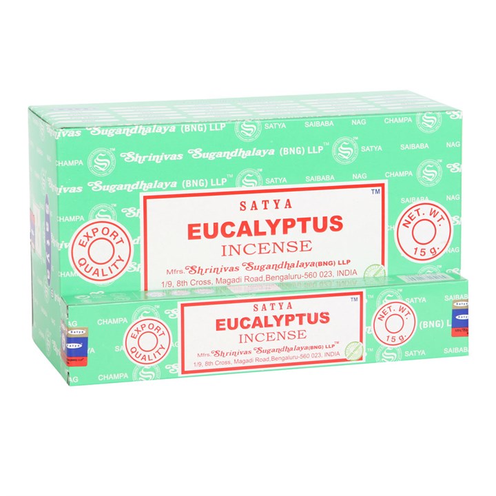 Set of 12 Eucalyptus Incense Sticks by Satya (12/50)