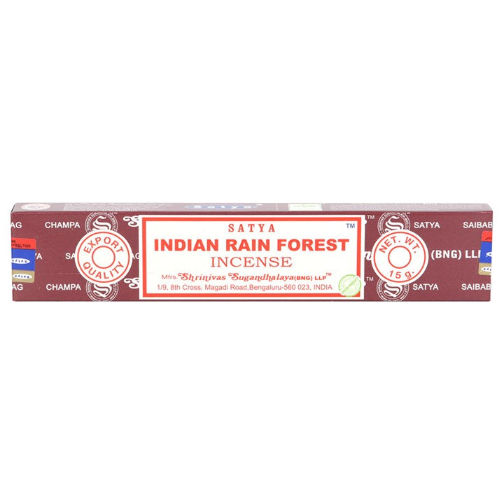 Set of 12 Indian Rain Forest Incense Sticks by Satya (12/50)