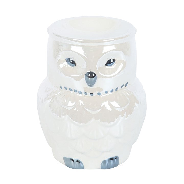 *Owl Shaped Ceramic Iridescent Oil Burner and Wax Warmer (12/24)