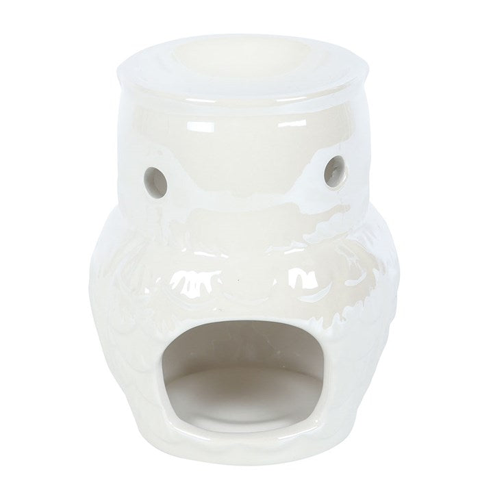 *Owl Shaped Ceramic Iridescent Oil Burner and Wax Warmer (12/24)