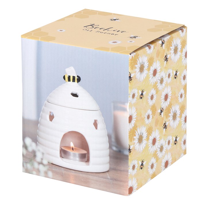 *White Beehive Ceramic Oil Burner (12/24)