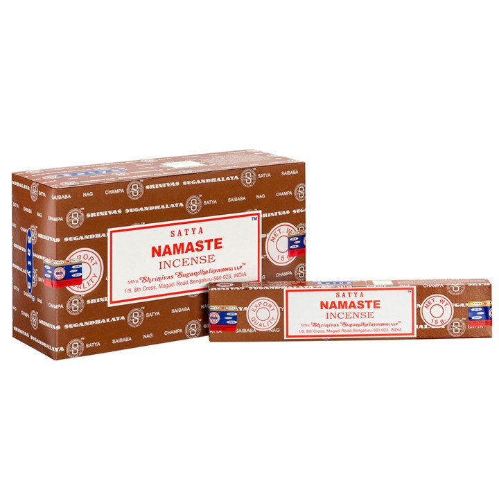 Set of 12 Namaste Incense Sticks by Satya (12/50)
