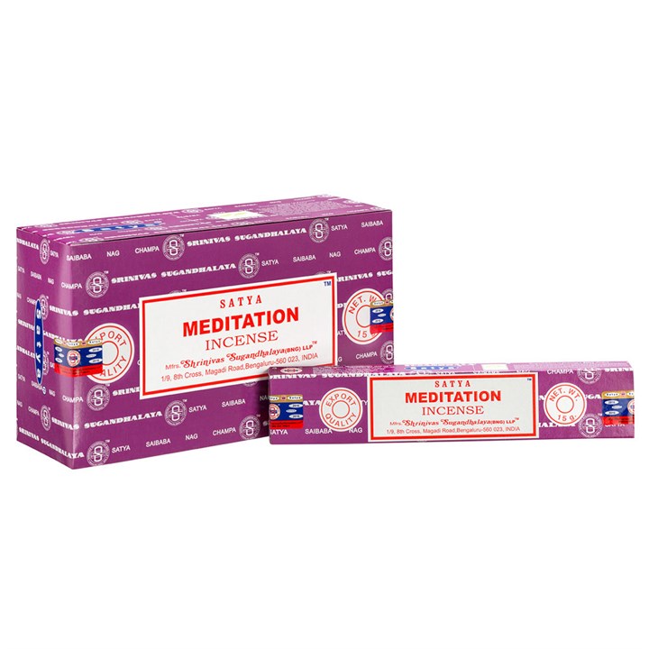 Set of 12 Meditation Incense Sticks by Satya (12/50)