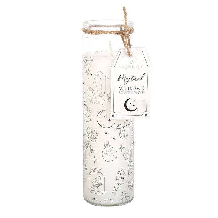 *Mystical White Sage Fragranced Candle in Glass Tube (4/20)