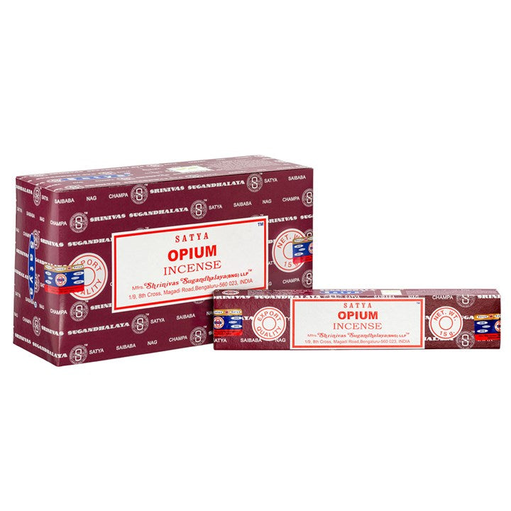 Set of 12 Opium Incense Sticks by Satya (12/50)