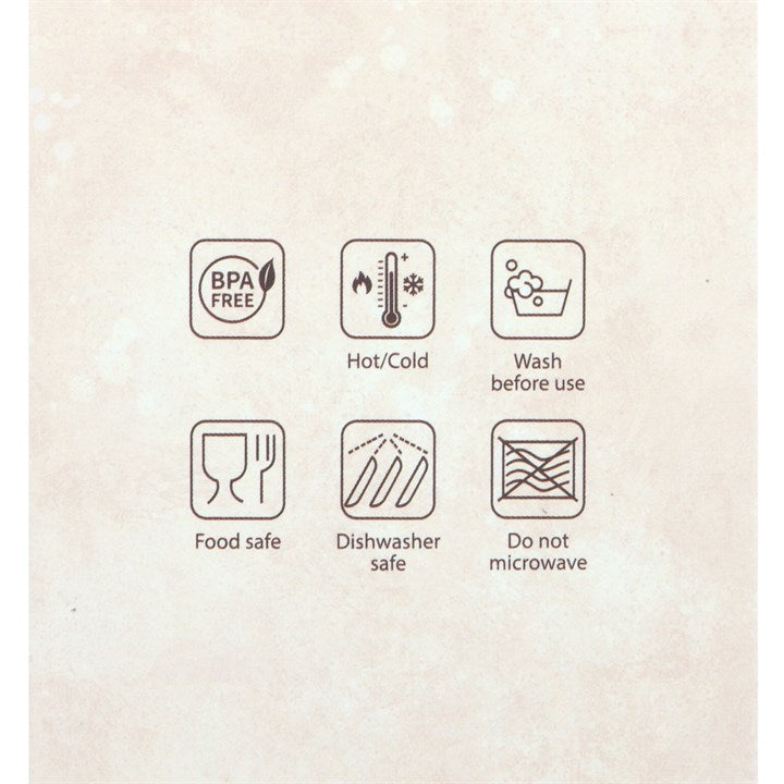 All Over Mushroom Print Metal Water Bottle