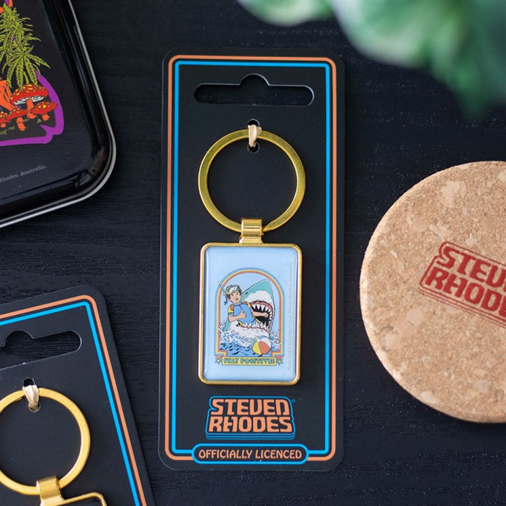 Stay Positive Keyring by Steven Rhodes