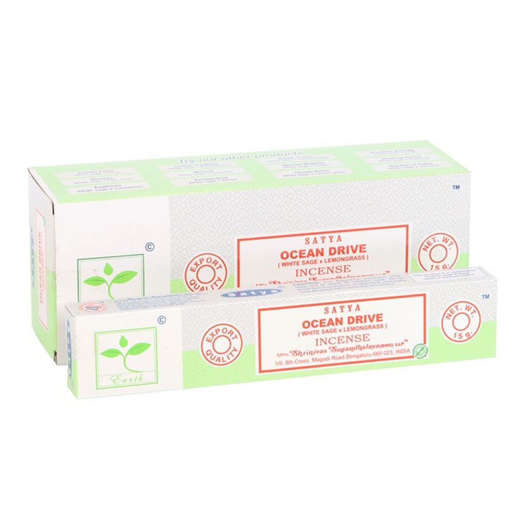 Set of 6 Earth Satya Ocean Drive Incense (12/50)