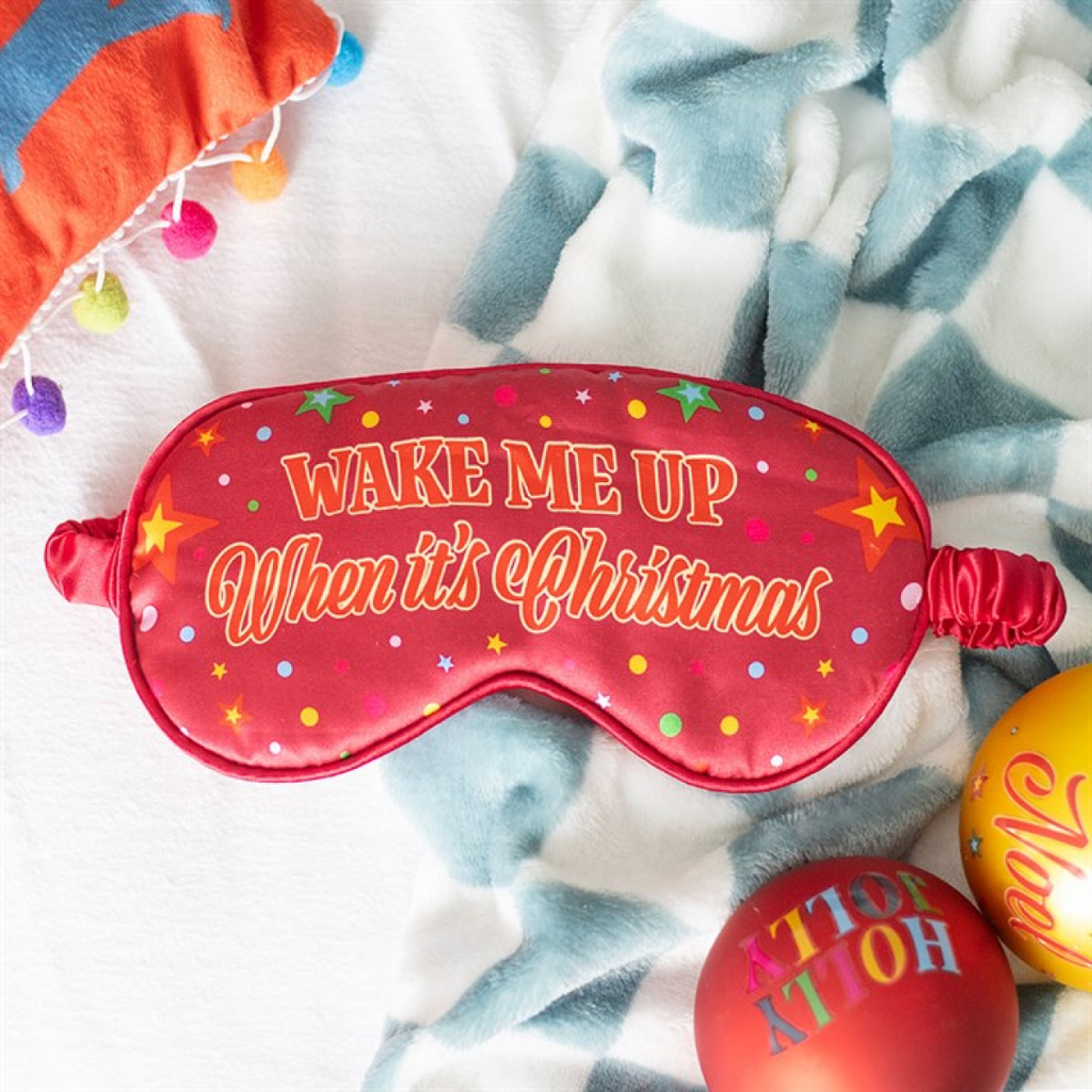 Wake Me Up When It’s Christmas Satin Sleep Mask